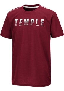 Colosseum Temple Owls Youth Red Teevee Short Sleeve T-Shirt