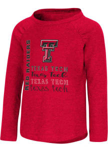 Colosseum Texas Tech Red Raiders Toddler Girls Red Heart Long Sleeve T Shirt