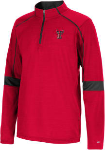 Colosseum Texas Tech Red Raiders Youth Red Slugworth Long Sleeve Quarter Zip Shirt