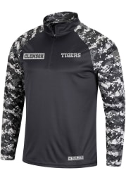 Colosseum Clemson Tigers Mens Charcoal Joint Operation Long Sleeve 1/4 Zip Pullover