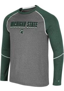 Colosseum Michigan State Spartans Charcoal George Long Sleeve T-Shirt