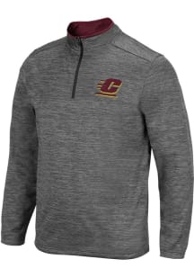 Colosseum Central Michigan Chippewas Mens Charcoal Dak Long Sleeve 1/4 Zip Pullover