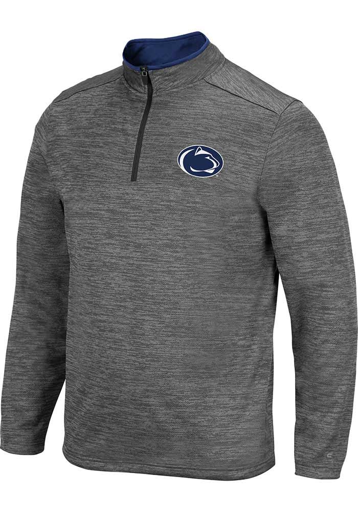 Colosseum Penn State Nittany Lions Mens Charcoal Dak Long Sleeve 1/4 Zip Pullover