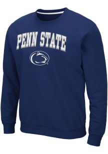 Colosseum Penn State Nittany Lions Mens Navy Blue Elliott Long Sleeve Crew Sweatshirt
