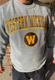 Colosseum Western Michigan Broncos Mens Grey Elliott Long Sleeve Crew Sweatshirt