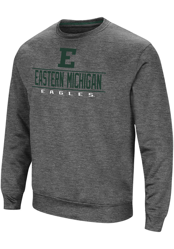 Colosseum Eastern Michigan Eagles Mens Charcoal Cam Long Sleeve Sweatshirt