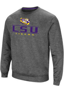 Colosseum LSU Tigers Mens Charcoal Cam Long Sleeve Sweatshirt