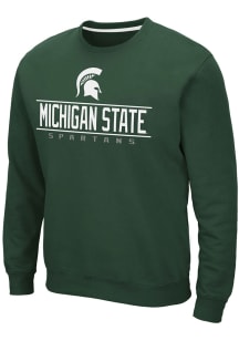 Colosseum Michigan State Spartans Mens Green Cam Long Sleeve Sweatshirt