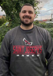 Colosseum Saint Josephs Hawks Mens Charcoal Cam Long Sleeve Sweatshirt