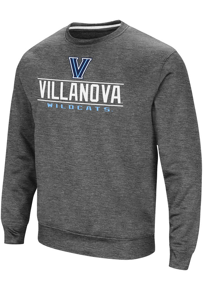 Colosseum Villanova Wildcats Mens Charcoal Cam Long Sleeve Sweatshirt
