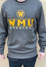 Colosseum Western Michigan Broncos Mens Charcoal Cam Long Sleeve Sweatshirt