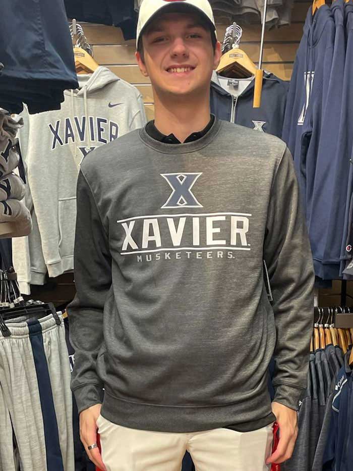 Colosseum Xavier Musketeers Mens Charcoal Cam Long Sleeve Sweatshirt