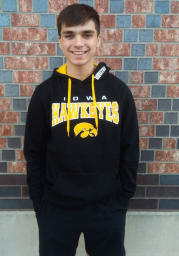 Iowa Hawkeyes NCAA "Playbook" Pullover Hooded Men's Sweatshirt Black