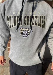 Colosseum Oakland University Golden Grizzlies Mens Grey Russell Long Sleeve Hoodie