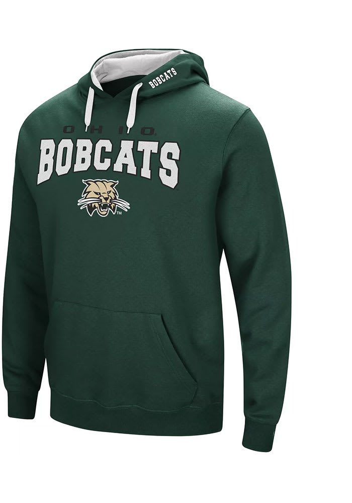 Colosseum Ohio Bobcats Mens Green Russell Long Sleeve Hoodie