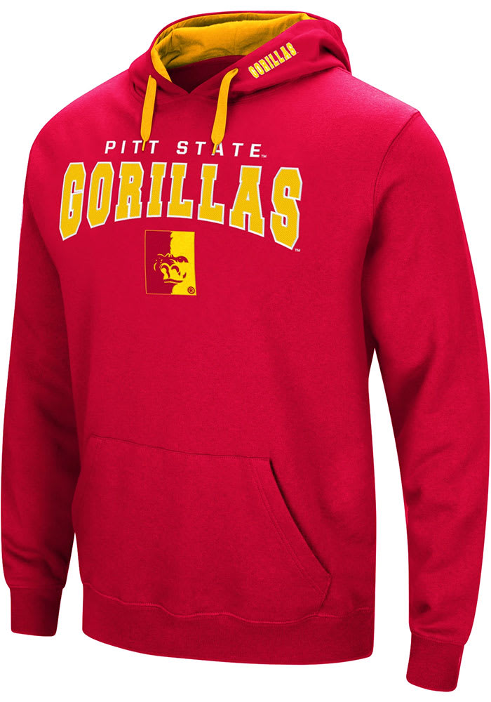 Colosseum Pitt State Gorillas Mens Red Russell Long Sleeve Hoodie