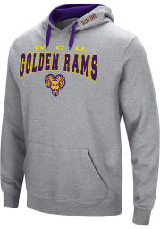 Colosseum West Chester Golden Rams Mens Grey Russell Long Sleeve Hoodie