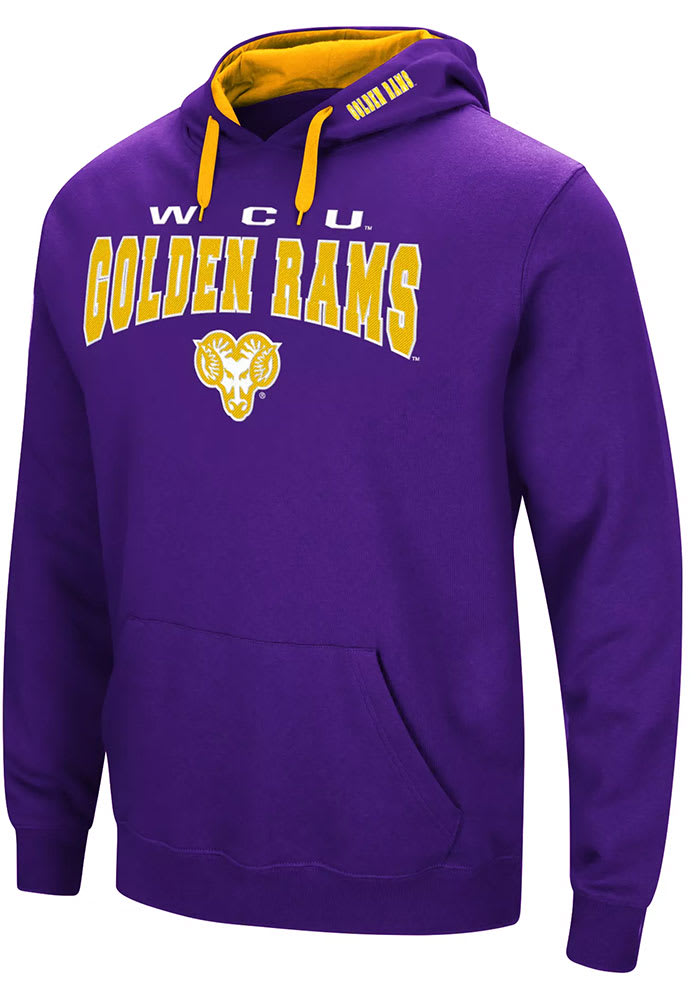 Colosseum West Chester Golden Rams Mens Purple Russell Long Sleeve Hoodie