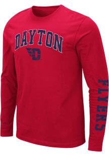 Colosseum Dayton Flyers Red Barkley Long Sleeve T Shirt