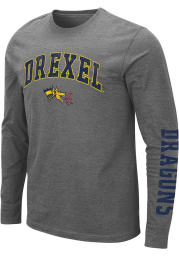 Colosseum Drexel Dragons Charcoal Barkley Long Sleeve T Shirt