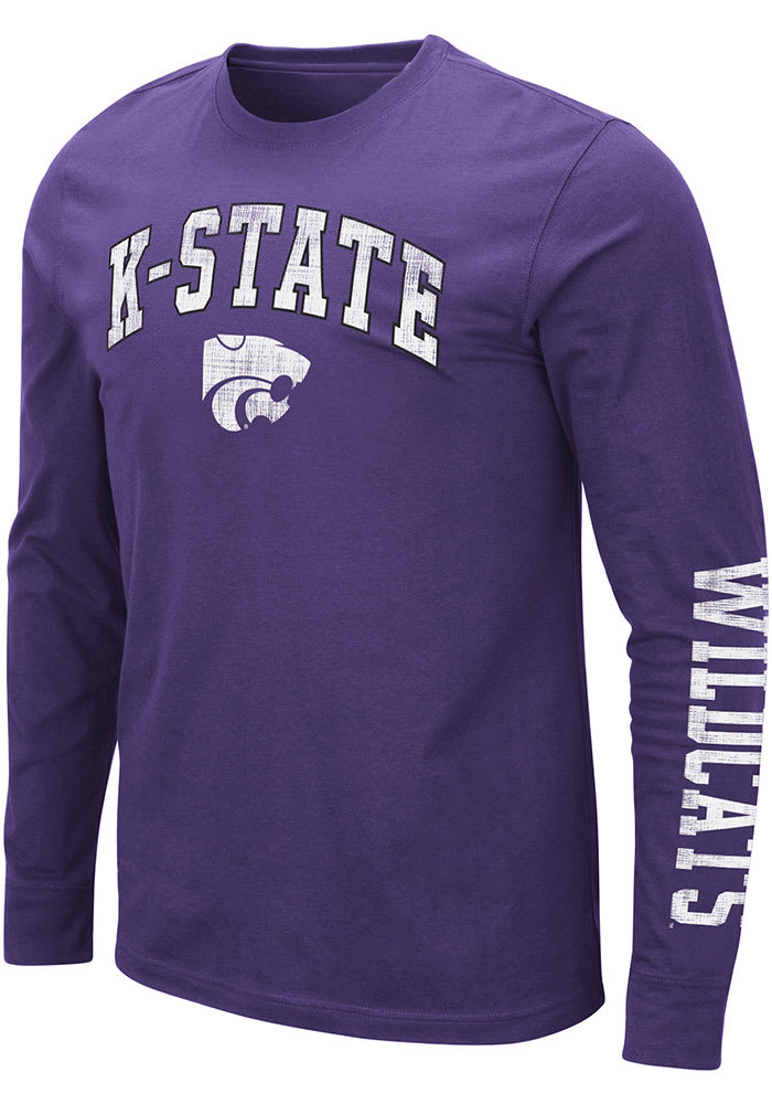Colosseum K-State Wildcats Purple Barkley Long Sleeve T Shirt