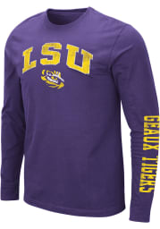Colosseum LSU Tigers Purple Barkley Long Sleeve T Shirt