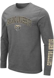 Colosseum Oakland University Golden Grizzlies Charcoal Barkley Long Sleeve T Shirt