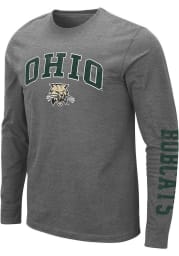 Colosseum Ohio Bobcats Charcoal Barkley Long Sleeve T Shirt