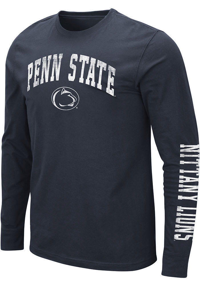 Colosseum Penn State Nittany Lions Navy Blue Barkley Long Sleeve T Shirt