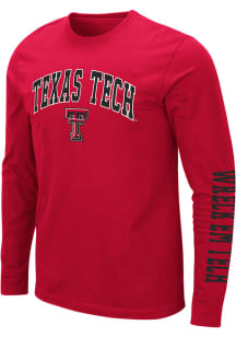 Colosseum Texas Tech Red Raiders Red Barkley Long Sleeve T Shirt