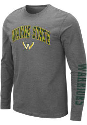 Colosseum Wayne State Warriors Charcoal Barkley Long Sleeve T Shirt