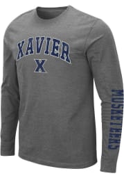 Colosseum Xavier Musketeers Charcoal Barkley Long Sleeve T Shirt