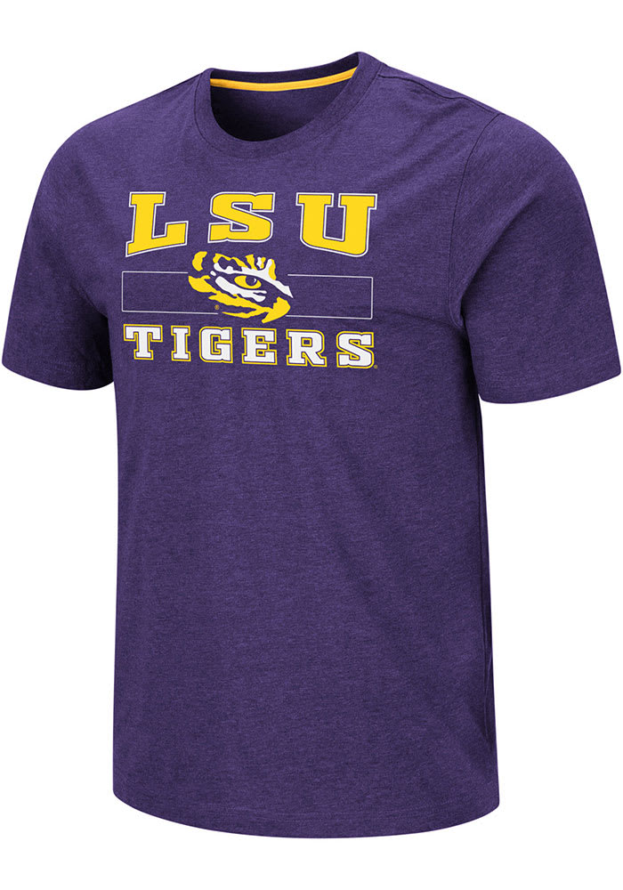 Colosseum LSU Tigers Purple Swanson Short Sleeve T Shirt