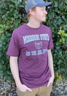 Colosseum Missouri State Bears Red Swanson Short Sleeve T Shirt