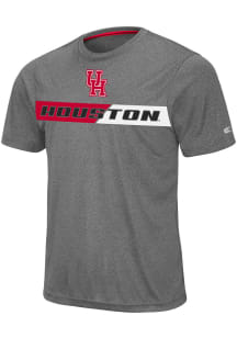 Colosseum Houston Cougars Grey Bait Short Sleeve T Shirt