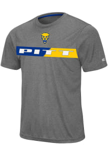 Colosseum Pitt Panthers Grey Bait Short Sleeve T Shirt