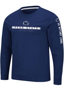 Colosseum Penn State Nittany Lions Navy Blue Blitzgiving Short Sleeve T Shirt