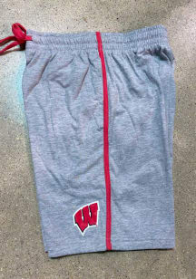 Colosseum Wisconsin Badgers Mens Grey Dwyer Shorts