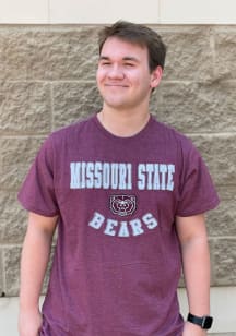 Colosseum Missouri State Bears Red Traeger Short Sleeve T Shirt