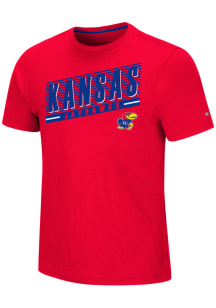 Colosseum Kansas Jayhawks Red Pawnee Short Sleeve T Shirt