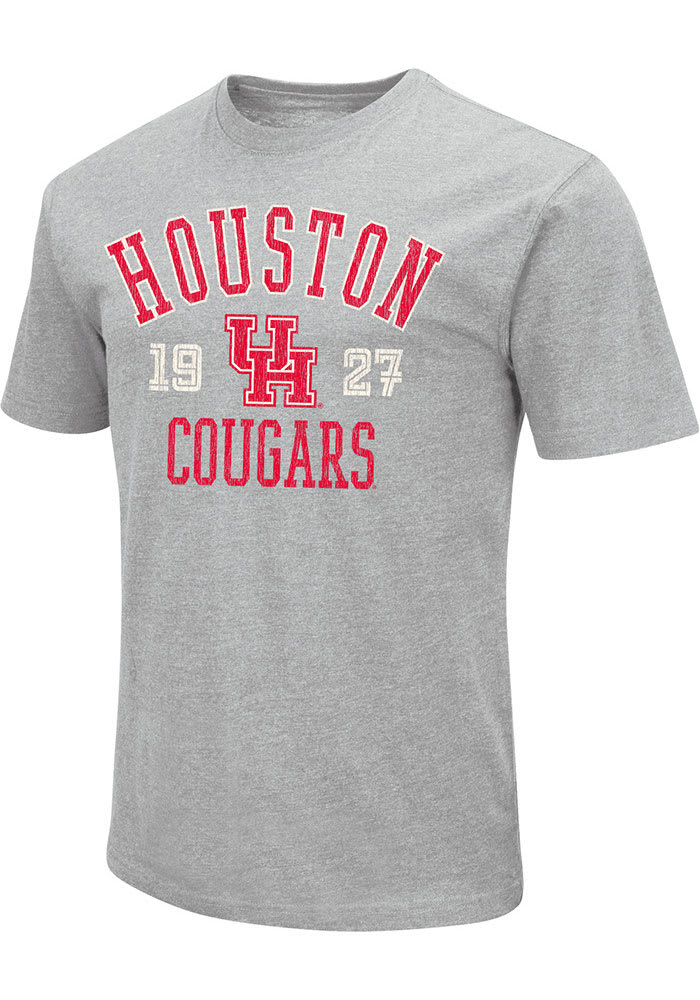 Colosseum Houston Cougars Red Dual Blend Short Sleeve T Shirt
