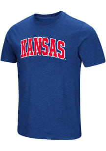 Colosseum Kansas Jayhawks Blue Dual Blend Short Sleeve T Shirt