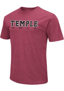 Colosseum Temple Owls Red T Logo Short Sleeve T Shirt