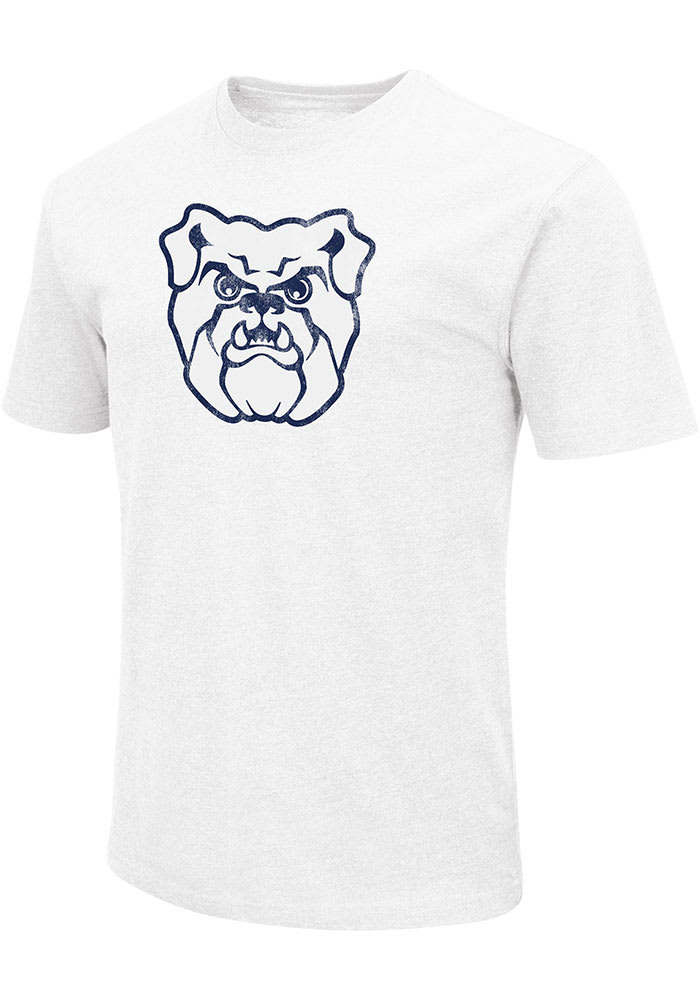 Colosseum Butler Bulldogs White Playbook Distressed Logo Short Sleeve T Shirt