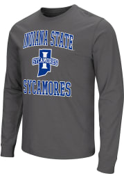 Colosseum Indiana State Sycamores Charcoal Playbook Number One Long Sleeve T Shirt
