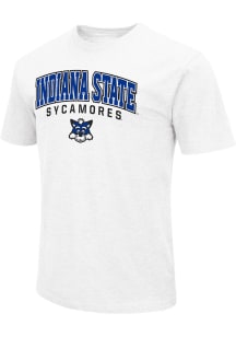 Colosseum Indiana State Sycamores White Playbook Arch Mascot Short Sleeve T Shirt
