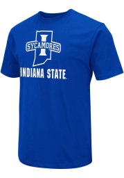 Colosseum Indiana State Sycamores Blue Field Name Drop Short Sleeve T Shirt