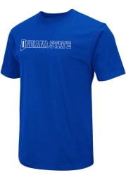 Colosseum Indiana State Sycamores Blue Field Wordmark Short Sleeve T Shirt