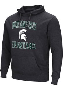 Colosseum Michigan State Spartans Mens Black Number One Graphic Long Sleeve Hoodie
