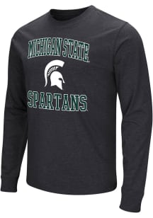 Colosseum Michigan State Spartans Black Number One Graphic Long Sleeve T Shirt